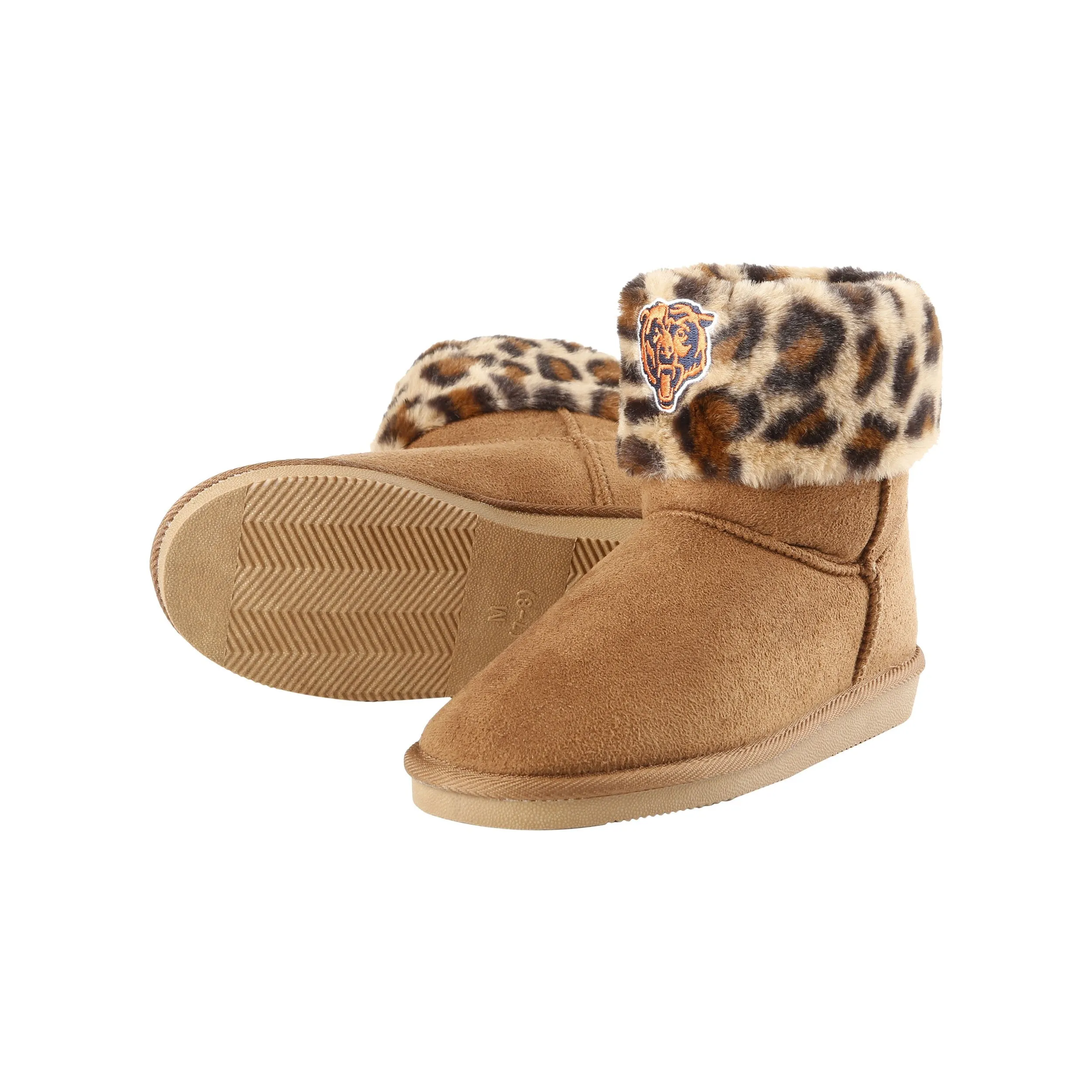 Chicago Bears NFL Womens Cheetah Fur Boots