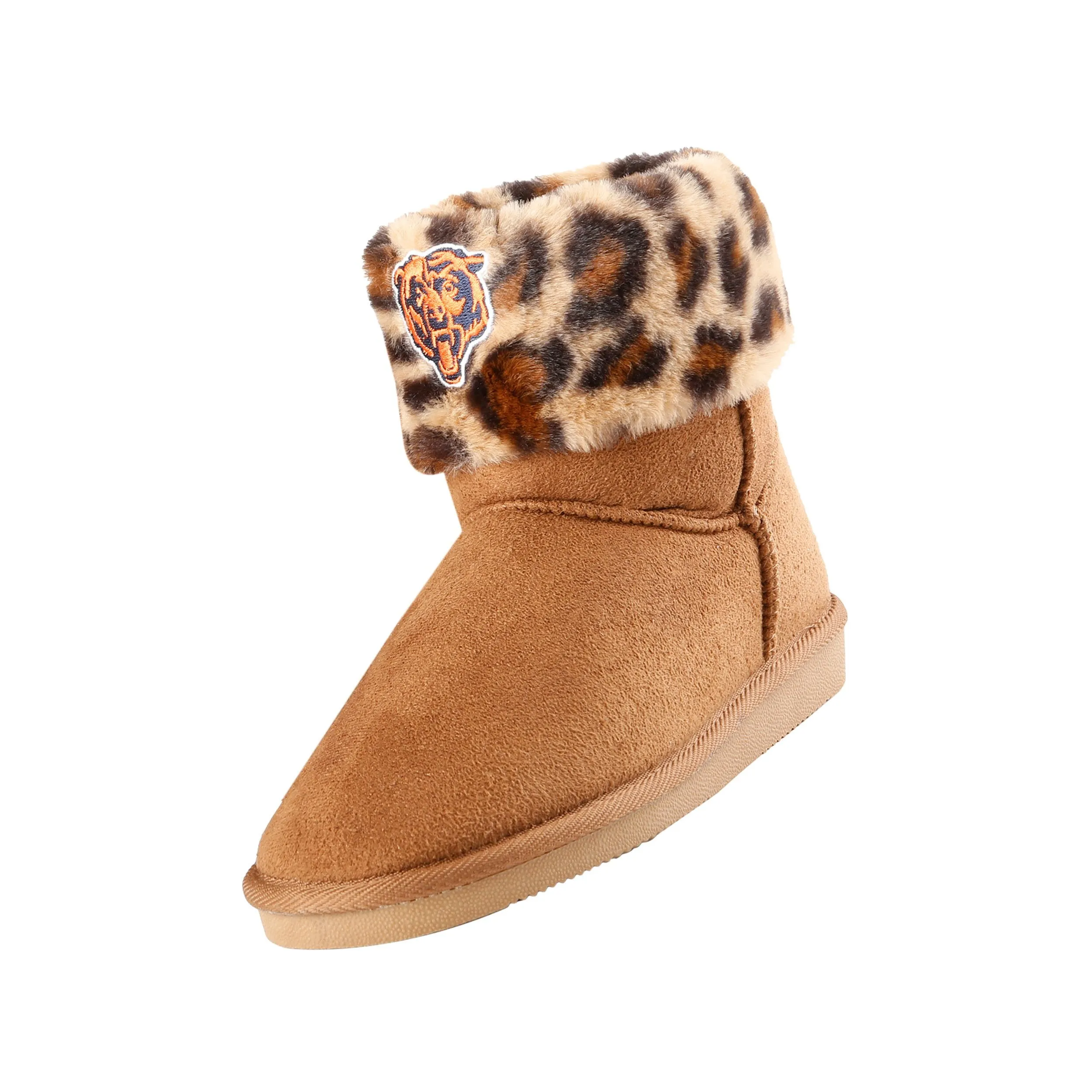 Chicago Bears NFL Womens Cheetah Fur Boots