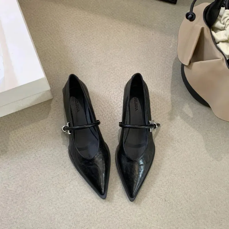 Classic Mary Jane Low Heeled Slingback