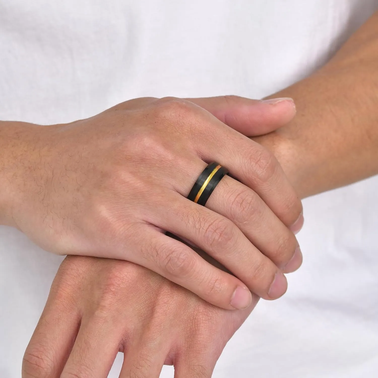 Cross Inspirational Faith Verses Ring Grooved Center Tungsten Carbide Faith Bible Hypotenuse Ring Customize Inspirational Ring High Polished Wedding Jewelry for Men Women, Size 7 to 12