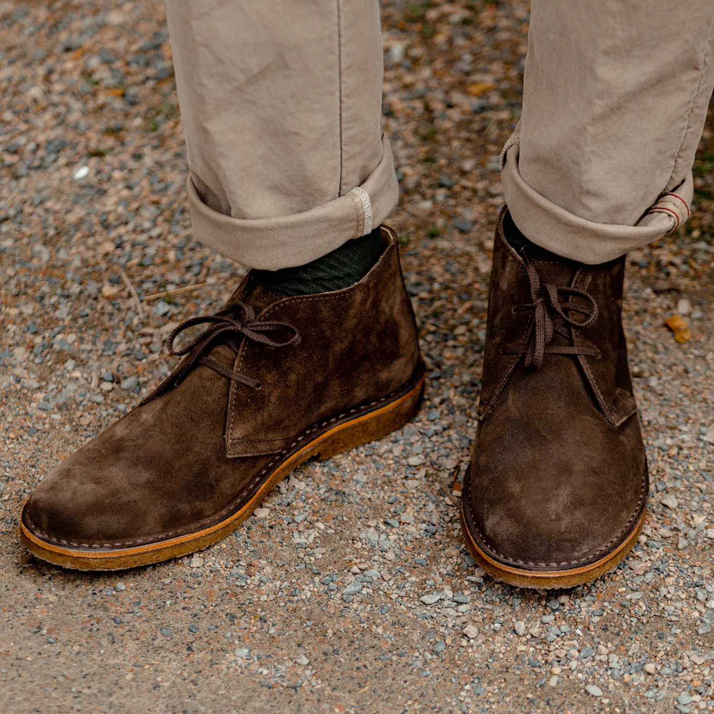 Dark Chestnut Suede Greenflex Desert Boots