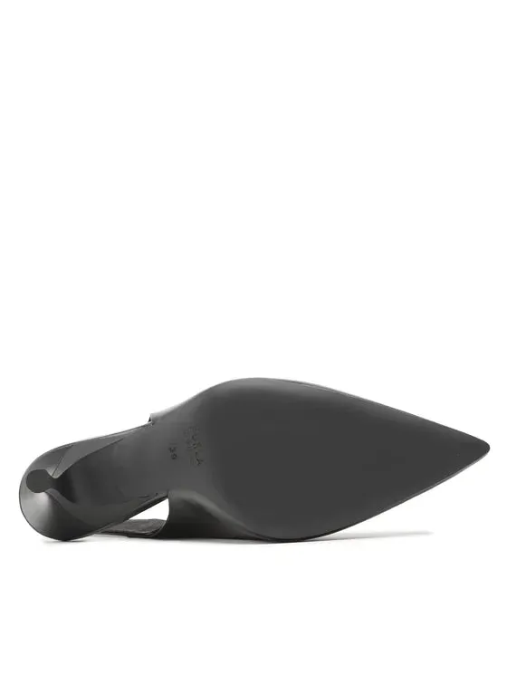FURLA SIGN SLINGBACK SHOE IN BLACK