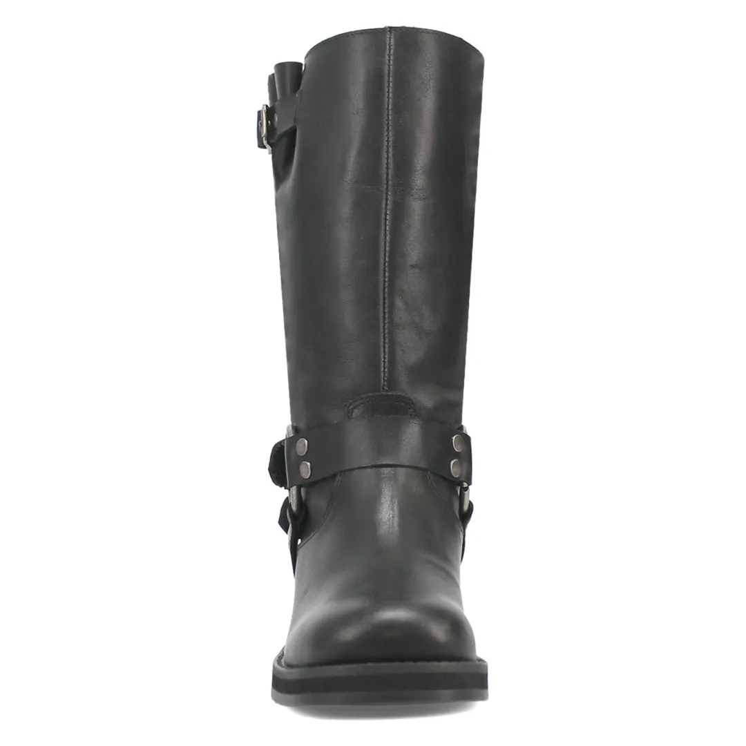 Harlee Leather Boot - Black/Black - DI210-BK