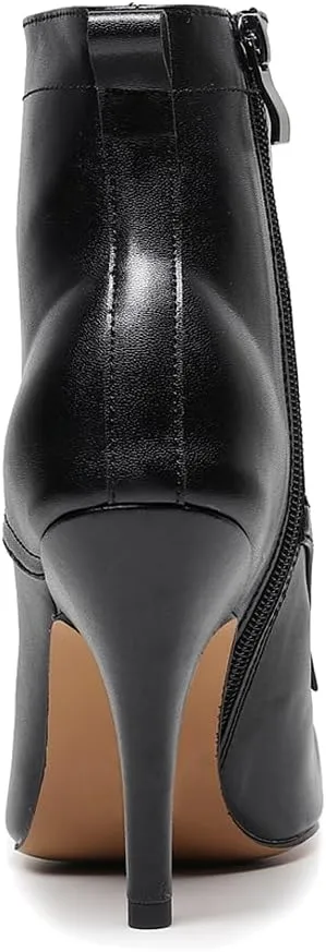HIPPOSEUS Women Lace up Latin Ballroom Dance Boot Closed Toe Salsa Stiletto Heel Ankle Boots,Model 7254