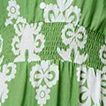 Ikat Print Long Sleeve Maxi Smock Dress