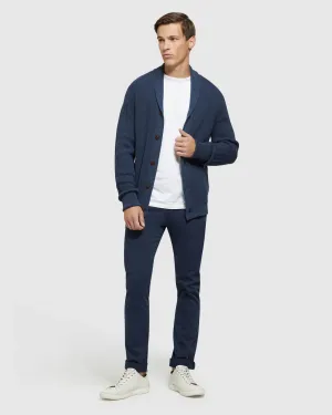 Jed Ribbed Button Cardigan