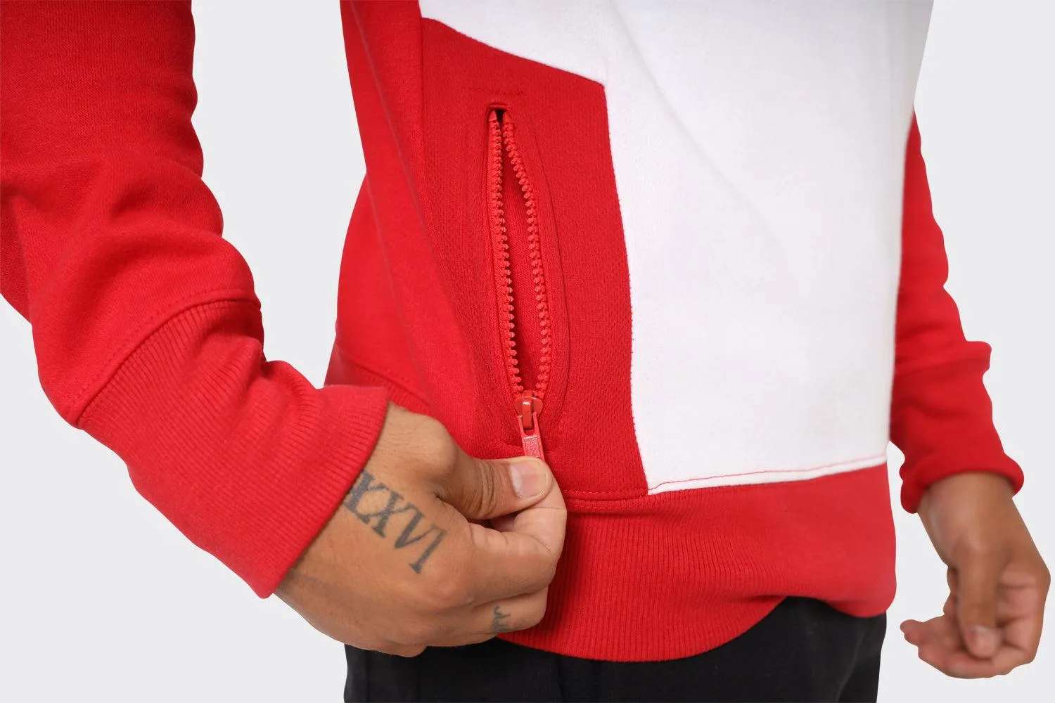London Attitude Cut & Sew Printed Sweatshirt with Zipper Pocket