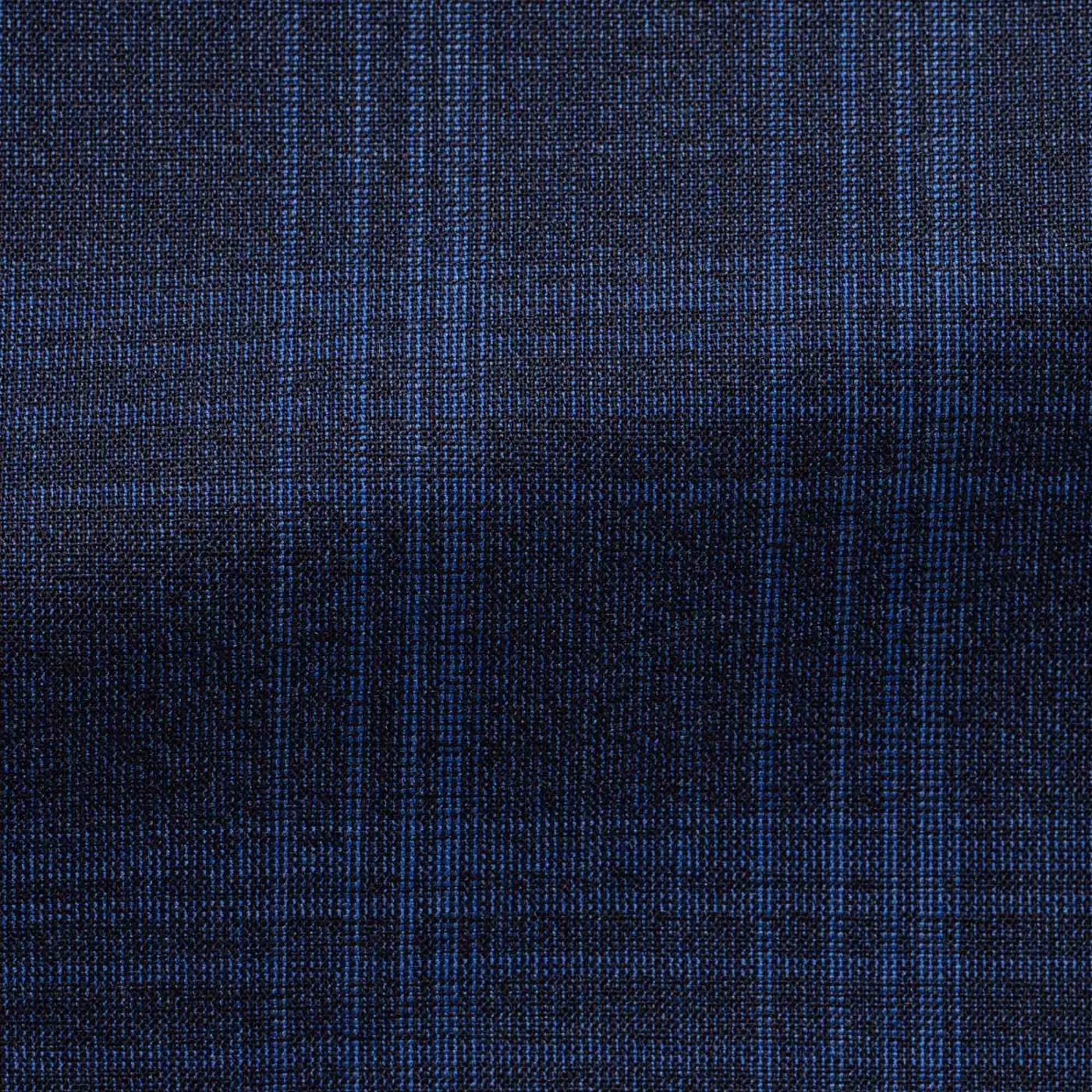 Loro Piana Two Blue Stretch Merino Wool with Royal Blue Check