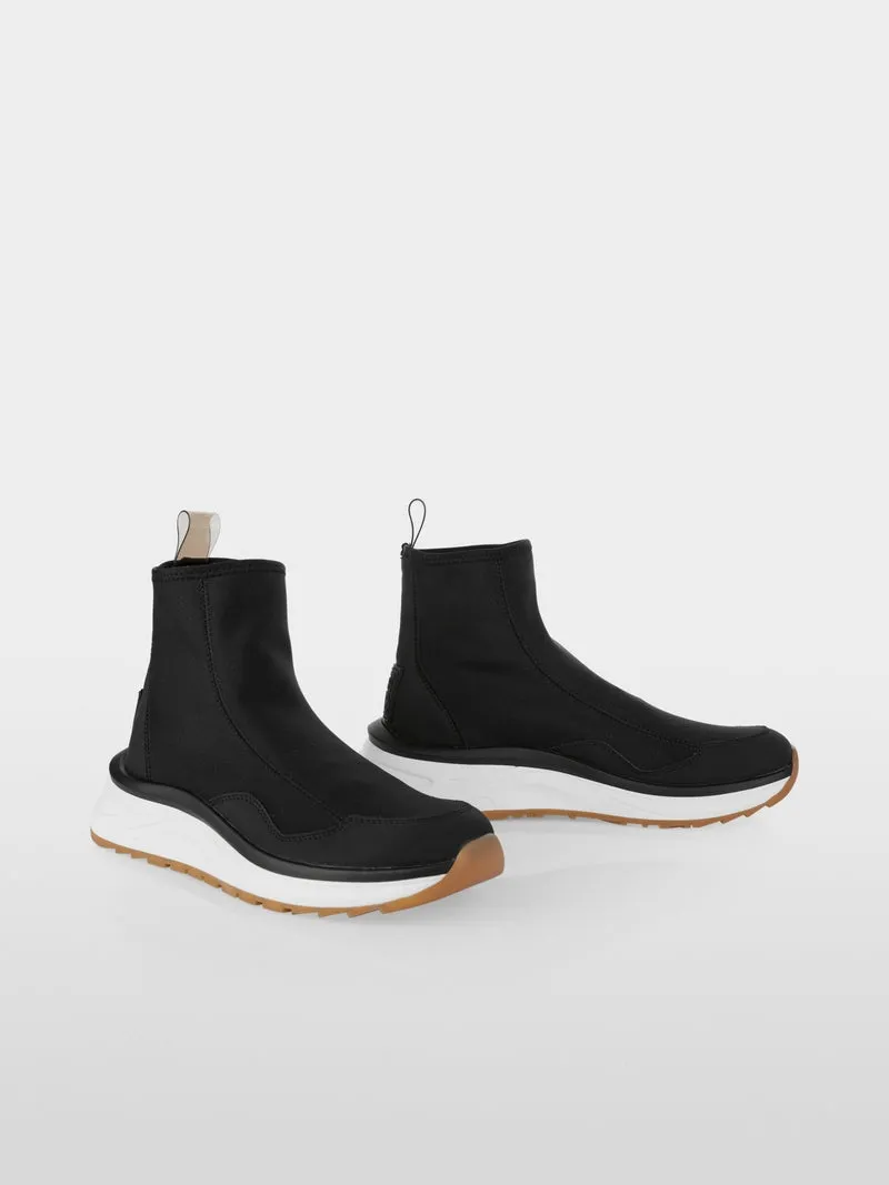 Marc Cain Black Slip-On Sneakers in Glitter Neoprene