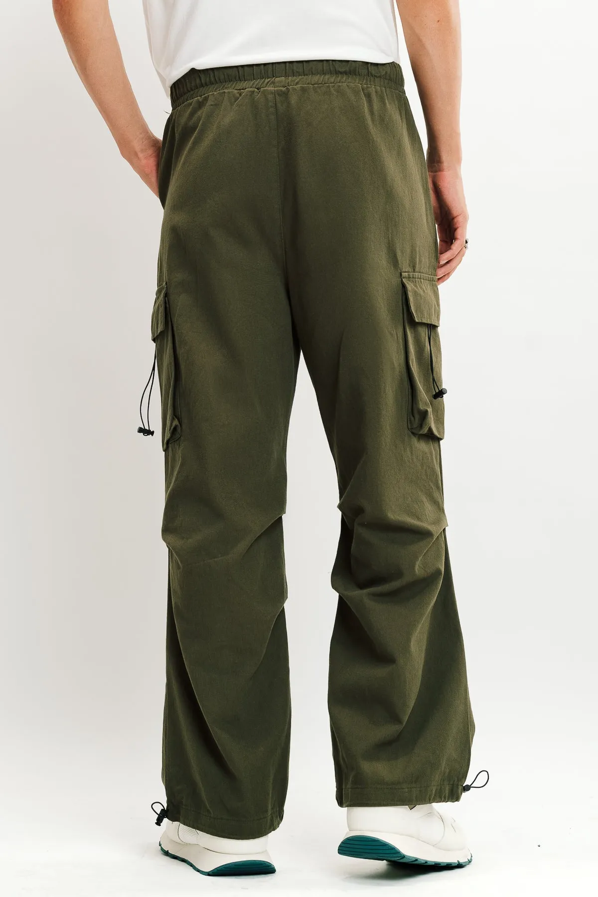 Men's Olive Green Drawstring Cargo Pant