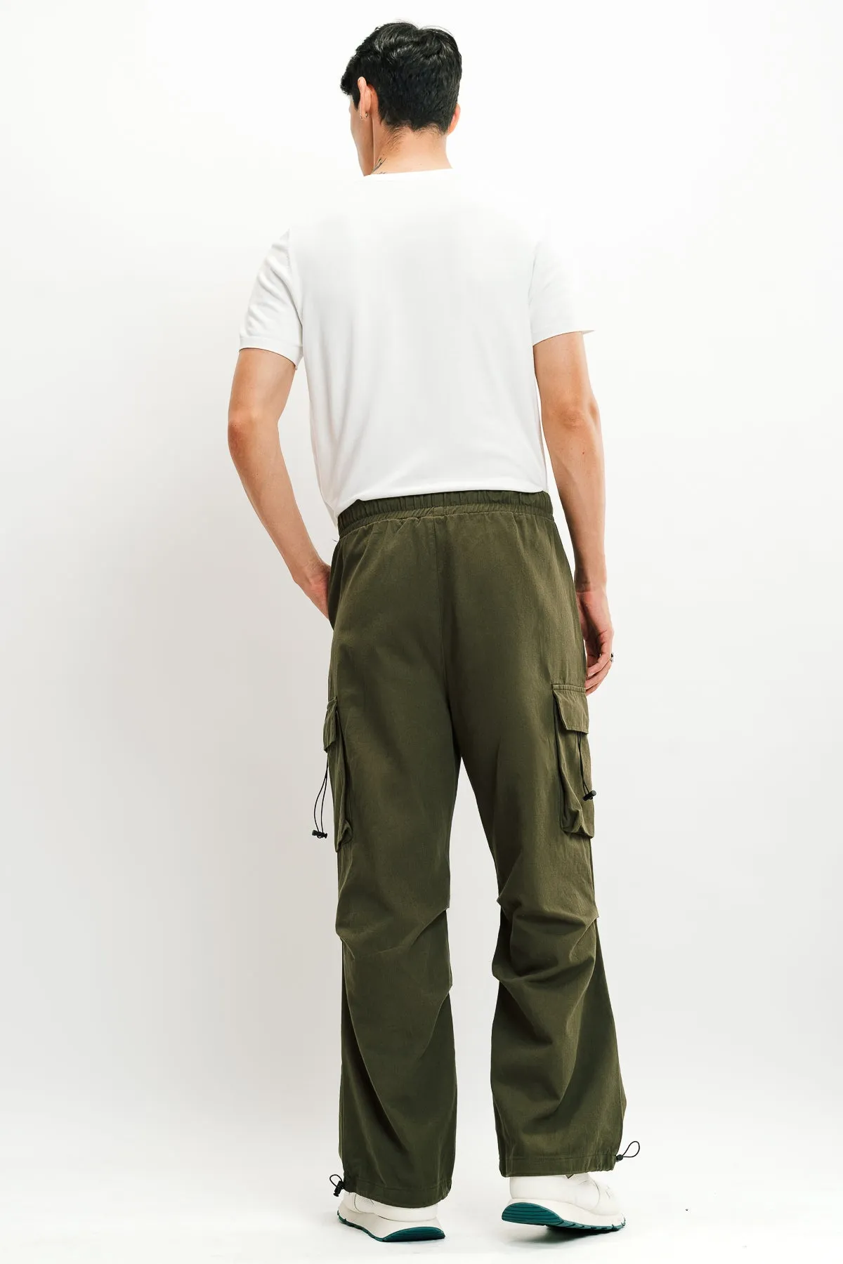 Men's Olive Green Drawstring Cargo Pant