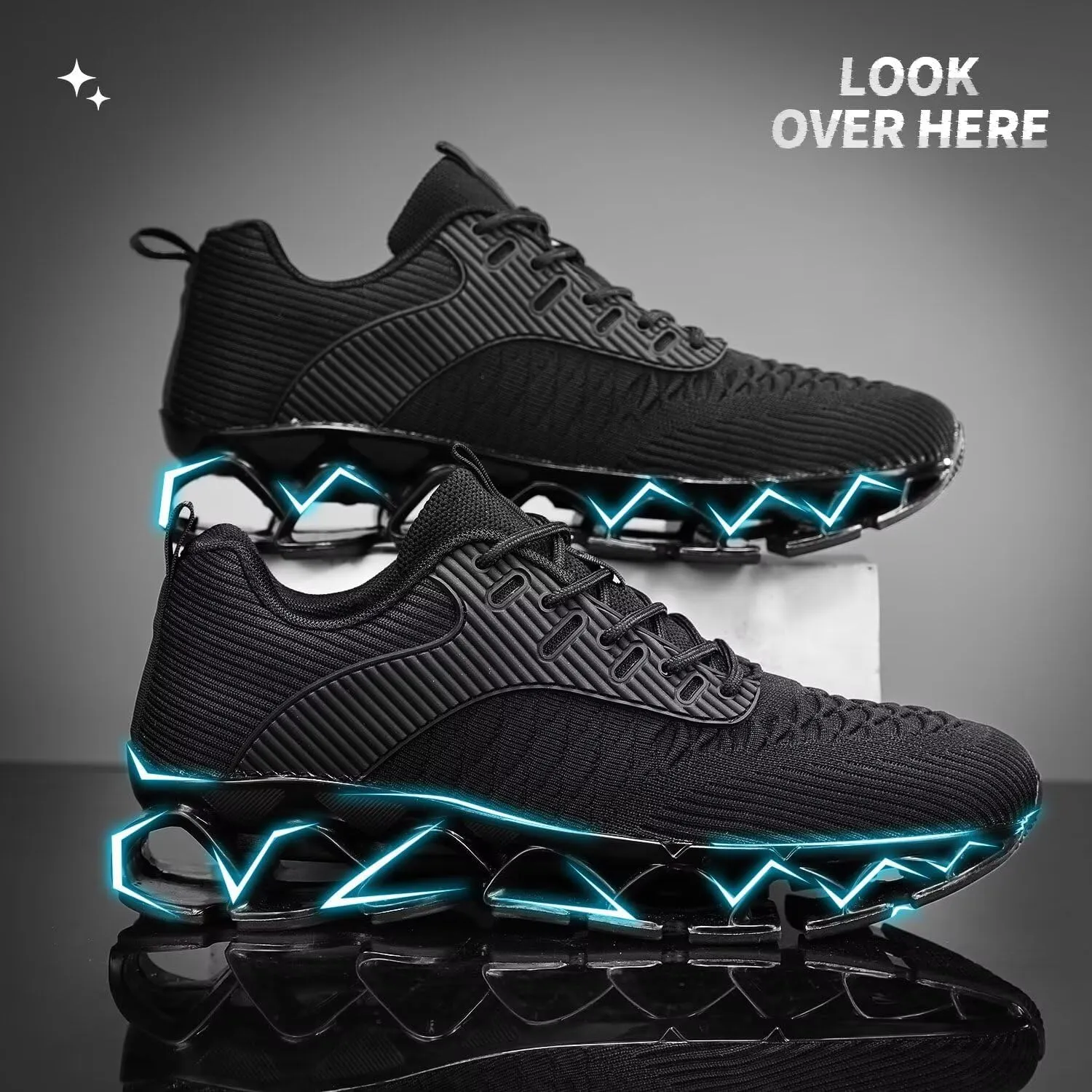 Men's Running Shoes Blade Tennis Walking Casual Fashion Sneakers Breathable Non Slip Gym Sports Work Athletic Trainers