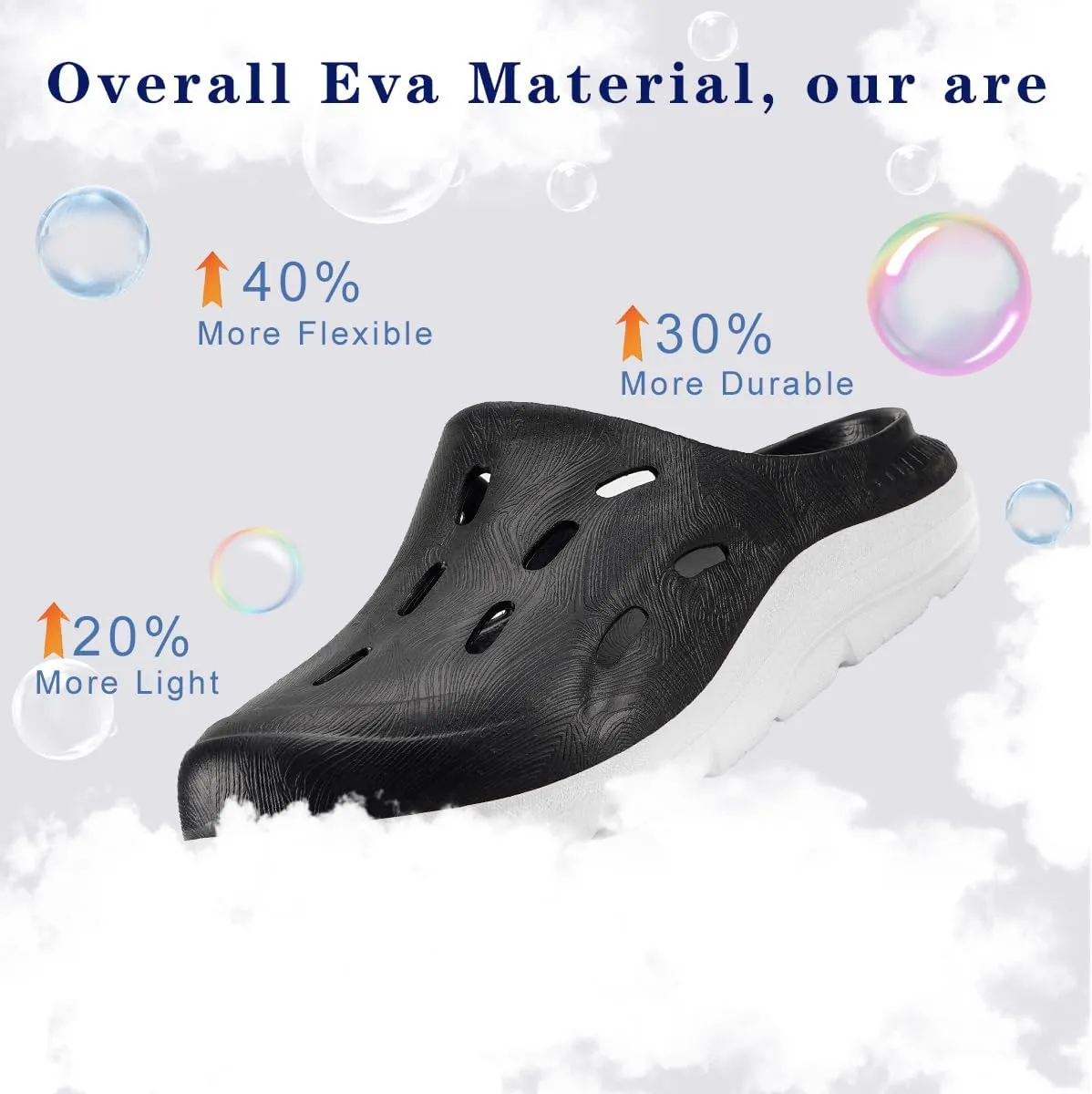 Mens Womens Wide Width Recovery Sandals Sport Slides with Plantar Fasciitis Arch Support Orthotic Clogs Shoes Comfortable Thick Cushion Shower Slippers
