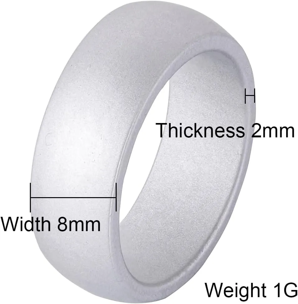 Personalize Bible Verses Rubber Ring Solid Color Cross Inspirational Faith Bible Verse 8MM Wide Blue Silicone Ring for Men Women Easter Gifts, Standard US Size 5 to 13