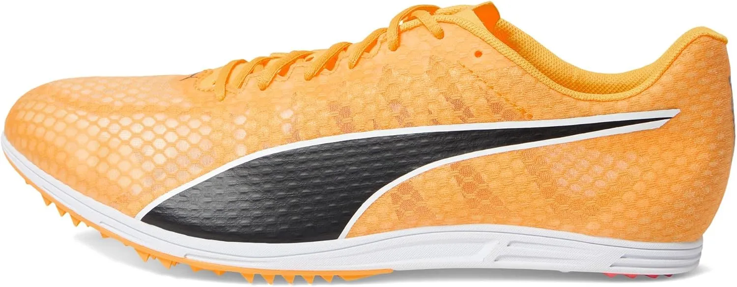 PUMA Men's Evospeed Distance 11 Track and Field Shoes, Sun Stream-Metallic Silver-Black, 10.5