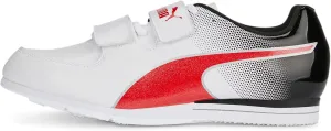 PUMA Men's EVOSPEED TRIPLE JUMP 10 Track and Field Shoe, PUMA White-PUMA Black-PUMA Red, 11.5