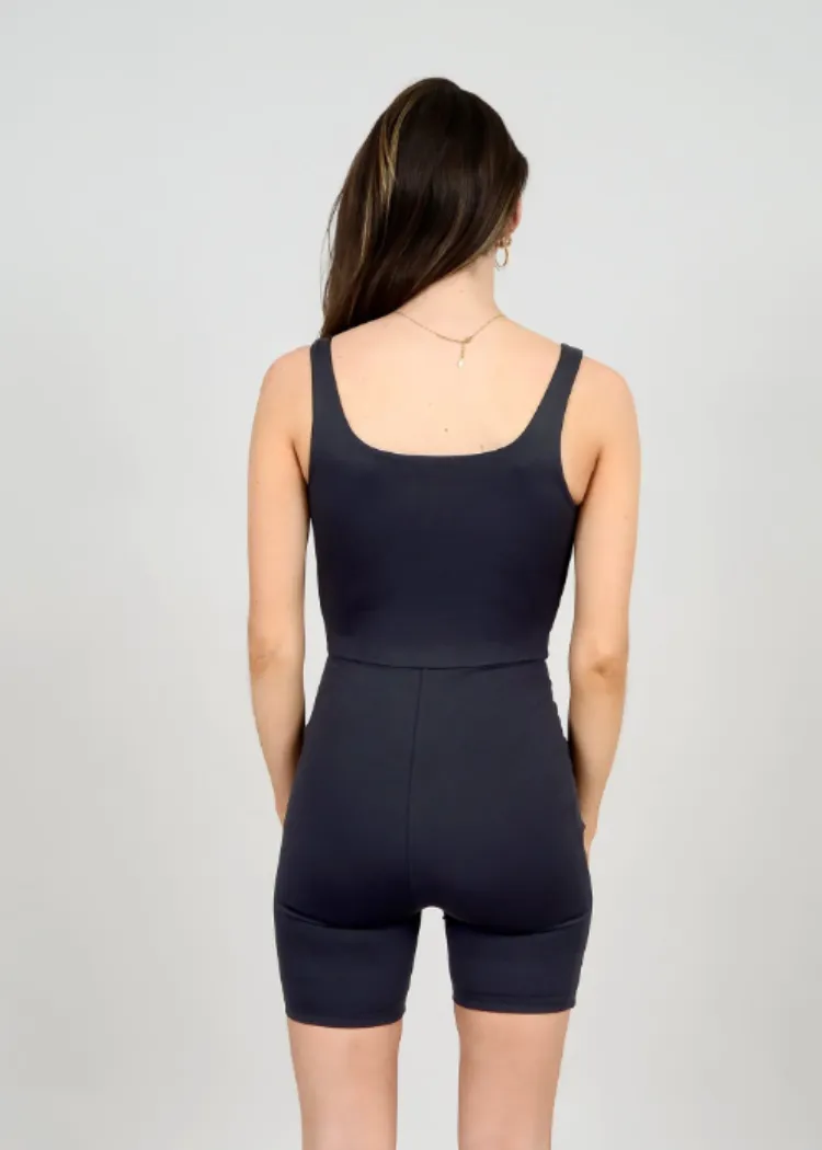 RD Style Second Skin Tia U Neck Tank Romper
