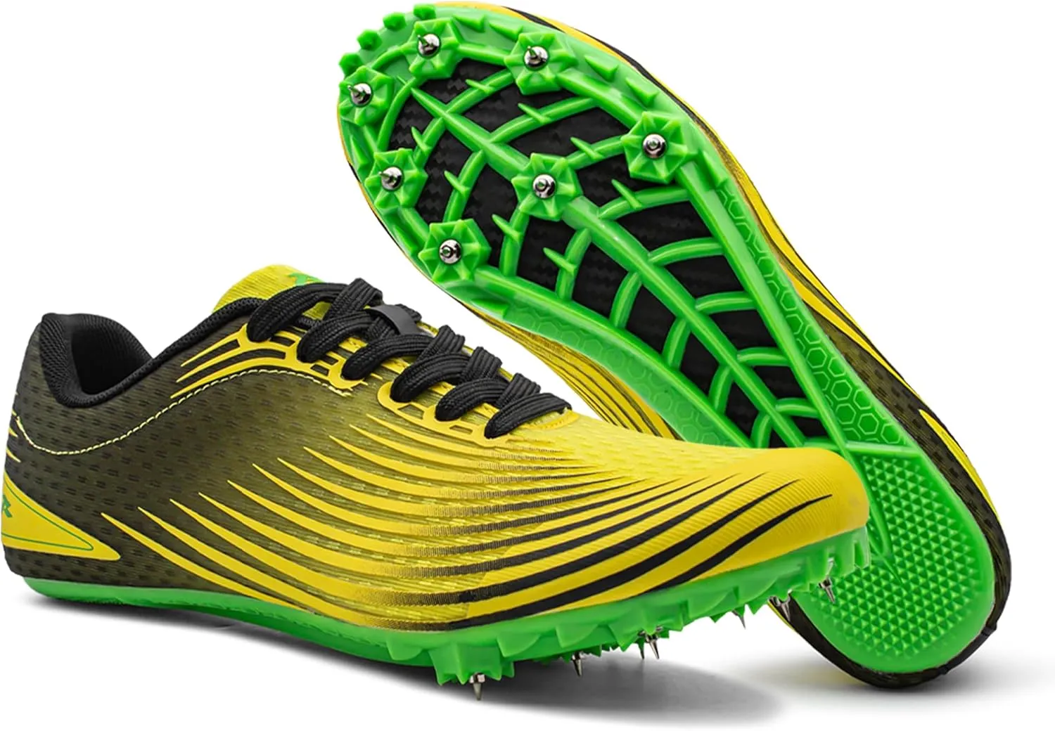 RUNIC Track & Field Shoes for Men, Women & Kids  Pro Running Spikes for Sprint, Race & Training  7 Spikes   Extra Spikes & Wrench (US Men Size)