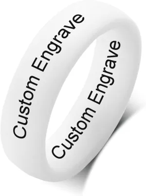 SHNIAN Ultra Comfortable, Breathable, and Safe Silicone Ring for Men Women, Personalized Dome Flexible Band Wedding Ring No-Toxic,Skin Safe - 5.7mm Wide - 2mm Thick, Size 4-10
