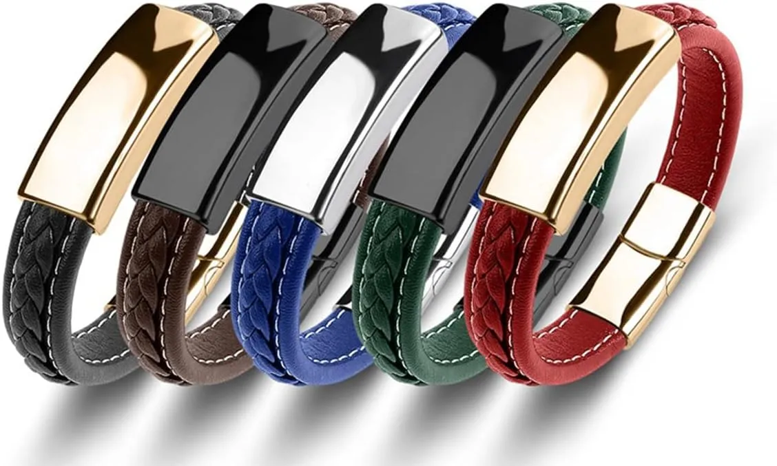 SHNIAN Woven Leather & Stainless Steel Friendship Cuffs Bracelets,Inspirational Motivational Bracelets Christian Prayer for Men and Teens - Nope.not Today, 6.5"/7.28"/7.87"
