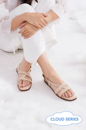 Skye Strappy Cloud Sandals Nude