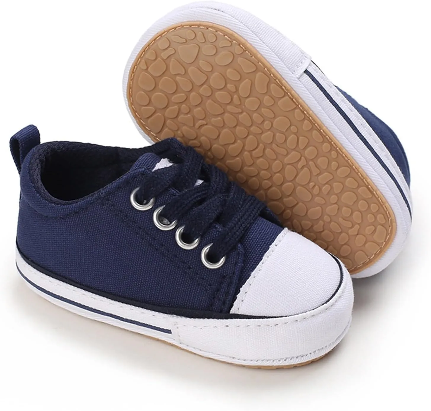 Spring and Summer Children Infant Toddler Shoes Boys and Girls Sports Shoes Flat Bottom Light Lace White Baby Sneakers
