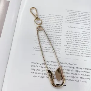 Statement Large Safety Pin Keychain for Men Women Big Vintage Exaggerate Wallet Pants Pendant Hip Hop Rock Goth Wallet Belt Charm Metal Buckle Couple Stylish Punk Gothic Street Jewelry