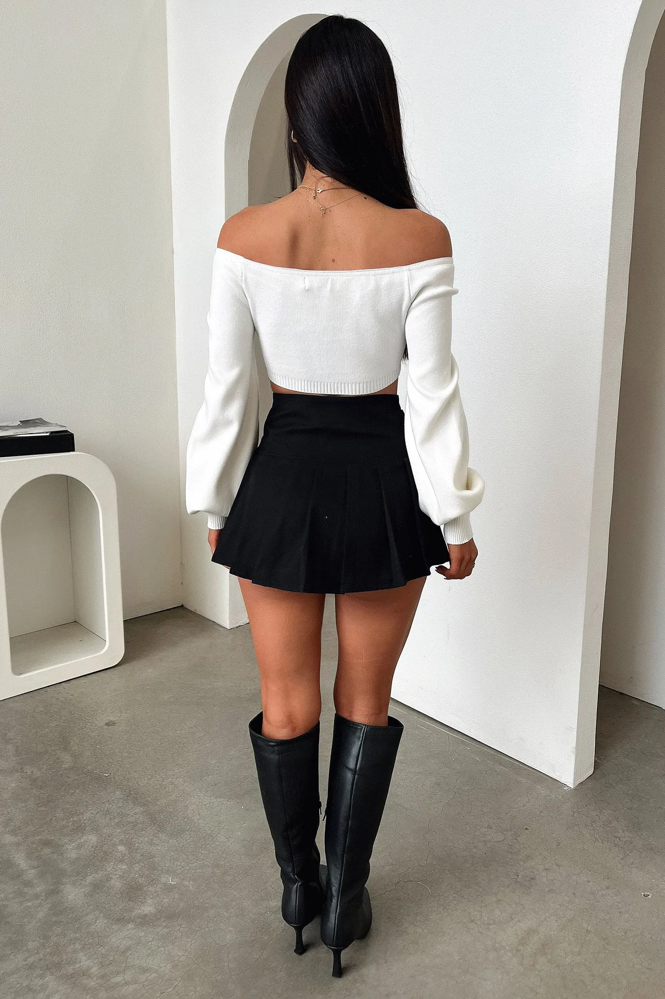 Tuesday Cropped Knit - White