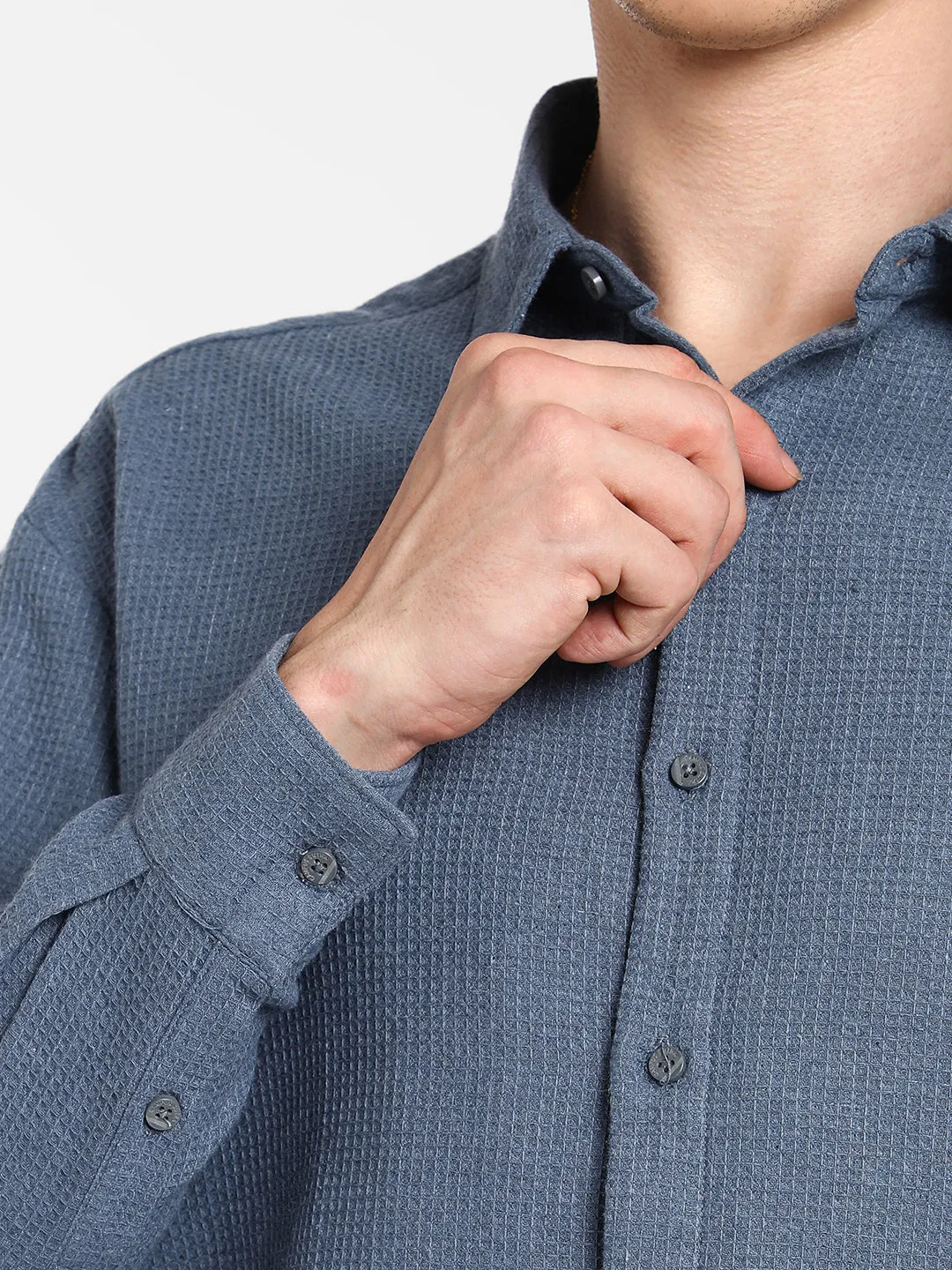 Waffle-Knit Shirt