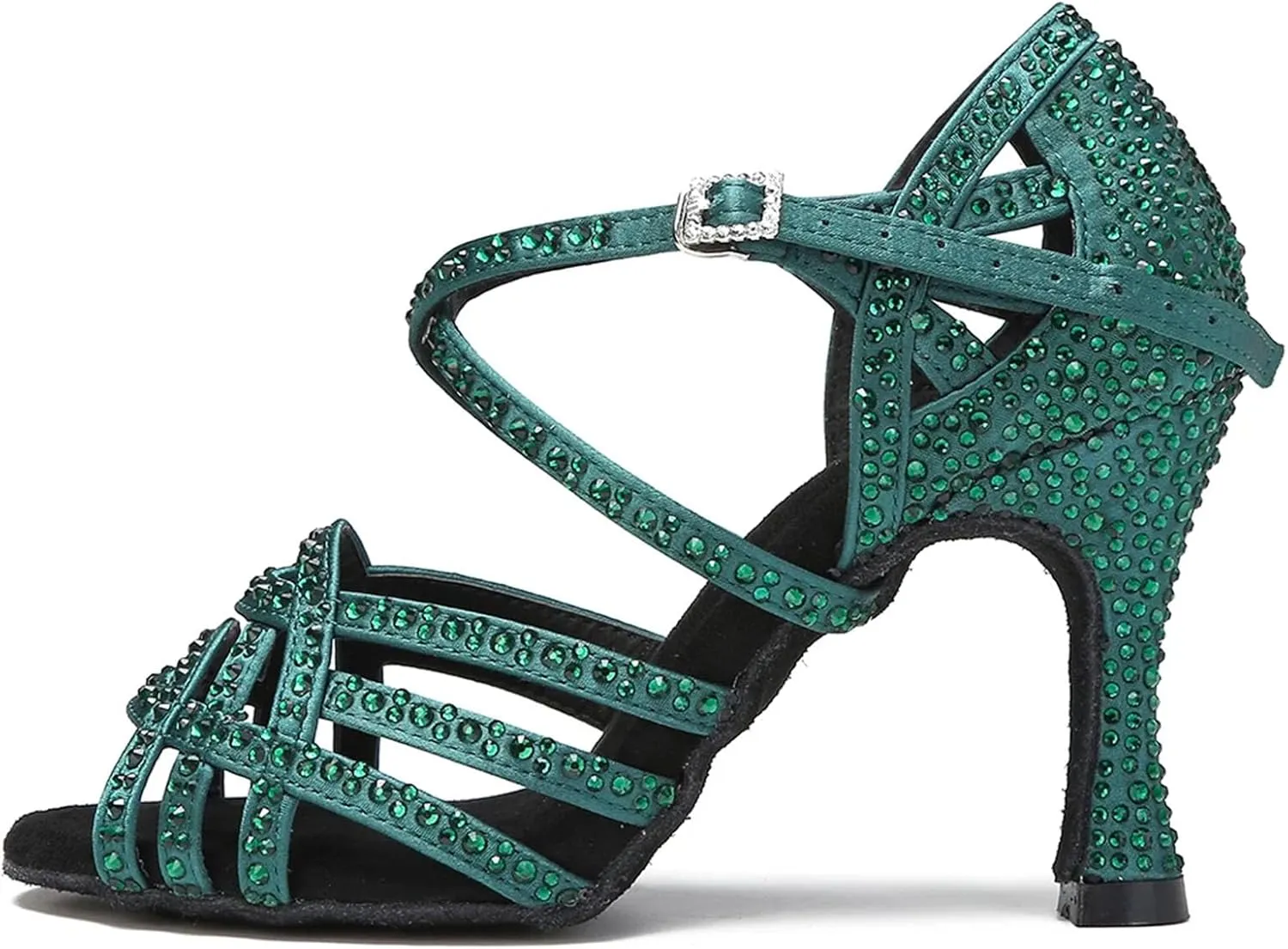 Women's Blue Latin Dance Shoes - Ballroom Party Soft Bottom Salsa Sandals, 5CM/2Inch Heel Height
