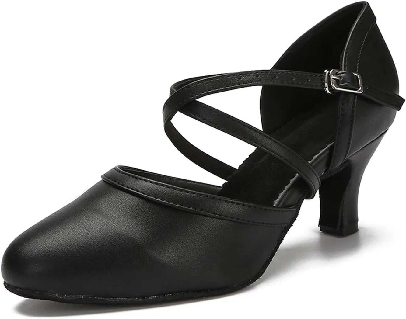 Women's Modern Tango Latin Dance Shoes - Ballroom Soft Sole Party Sandals, 5CM/2Inch Heel Height