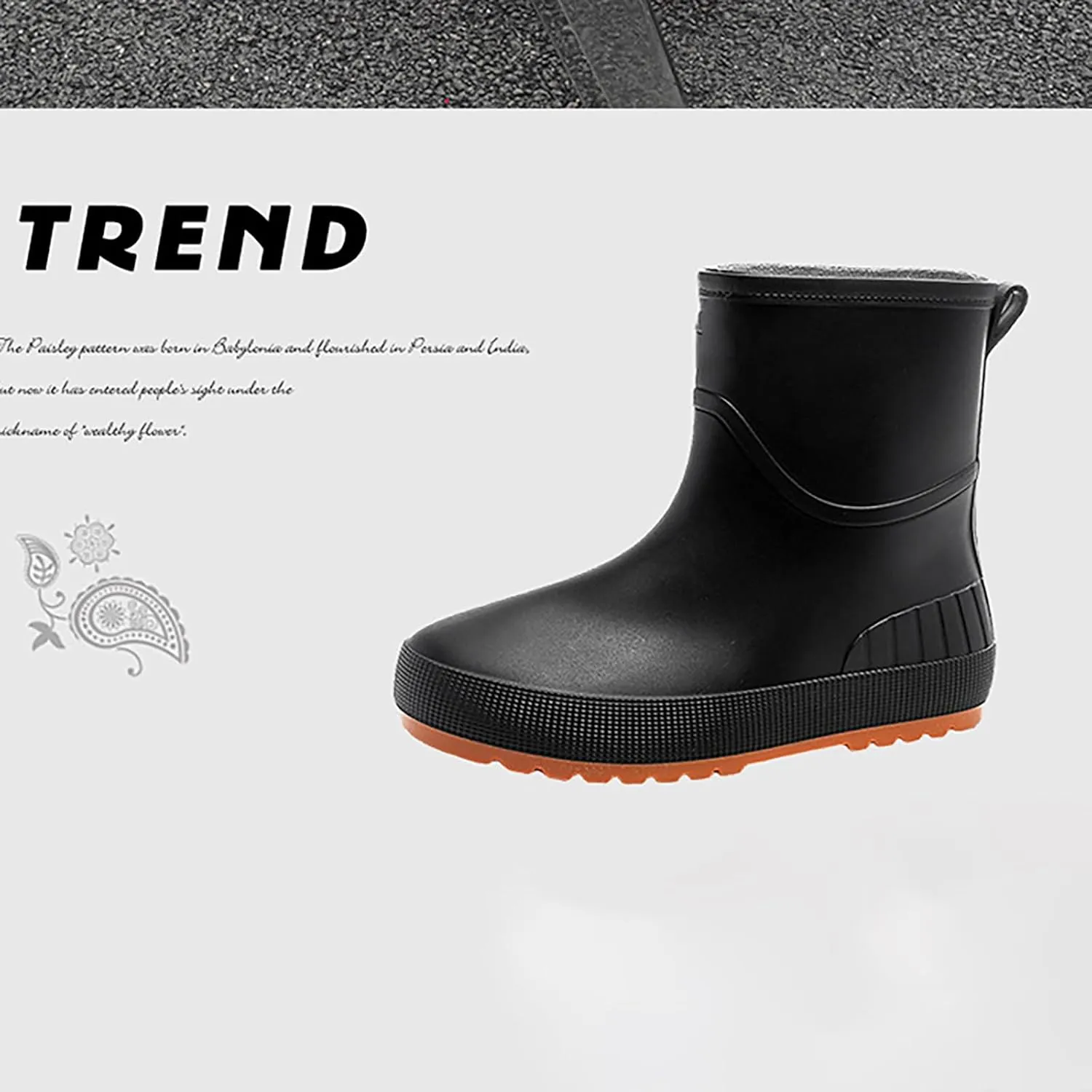 Womens Rain Boots Tall Mens Grounded Footwear Block Heeled Booties Hiking Barefoot Shoes Short Rain Boots for Women Waterproof Garden Shoes Womens Winter Boots