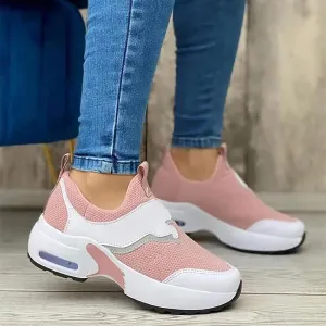 Women's Walking Shoes,Fashion Sneakers for Women,Breathable Sneakers Lightweight Knitted Non-Slip Shoe for Women Work Workout Gym Travel-Pink||7