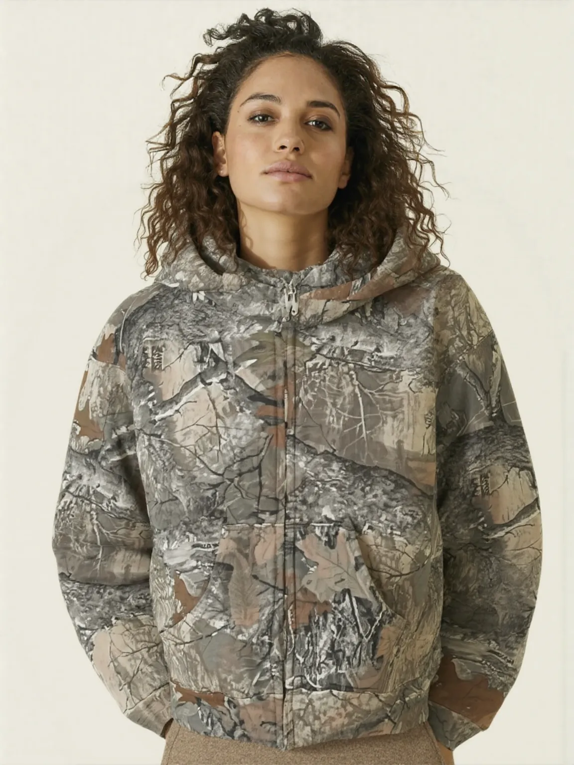 Woodland Spirit | Camouflage Zip-Up Hoodie