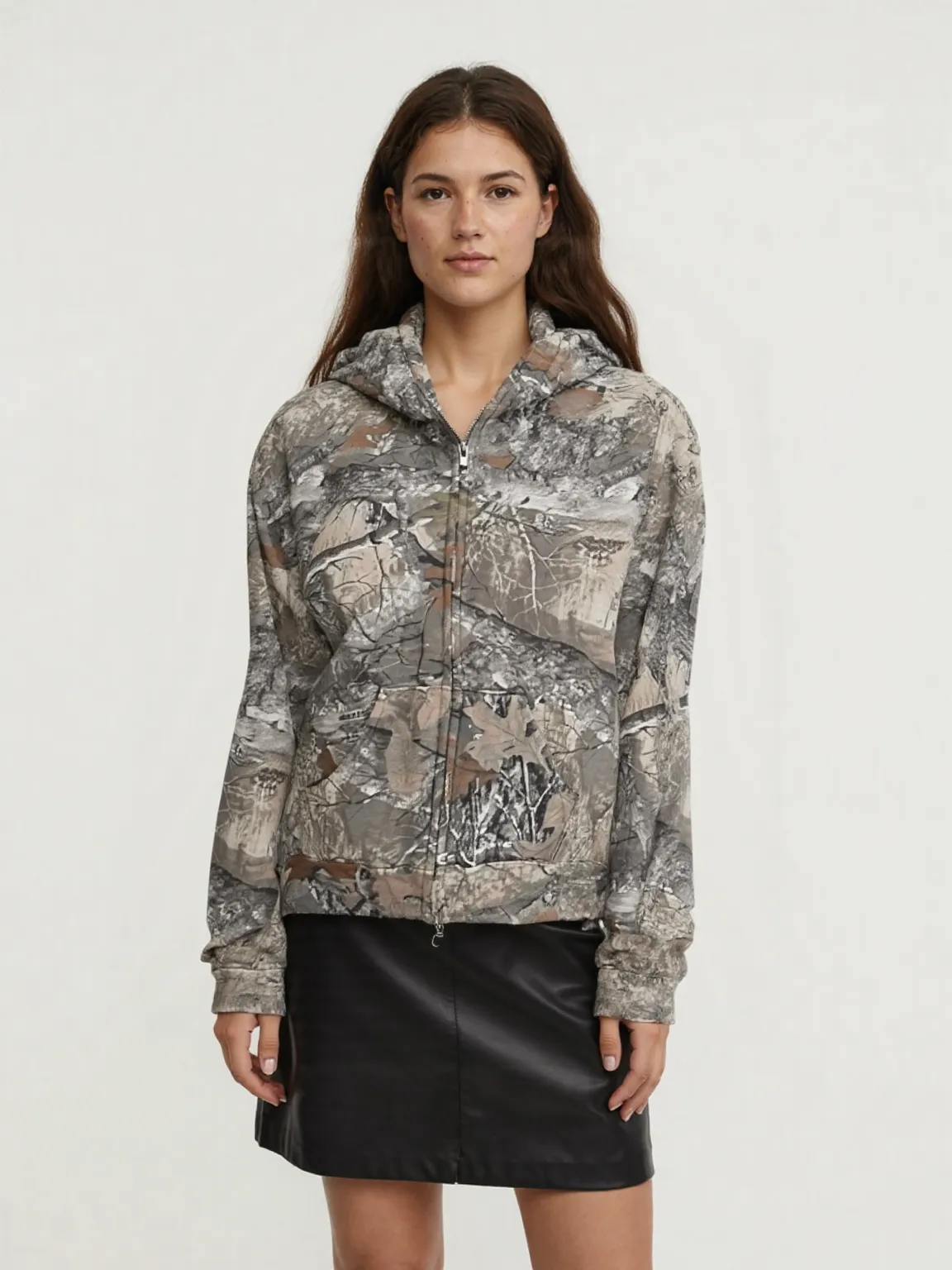 Woodland Spirit | Camouflage Zip-Up Hoodie