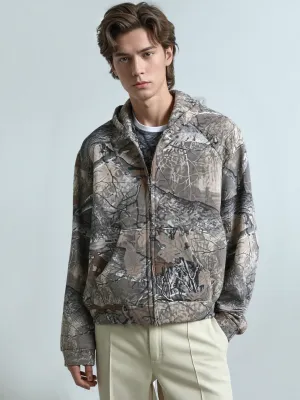 Woodland Spirit | Camouflage Zip-Up Hoodie